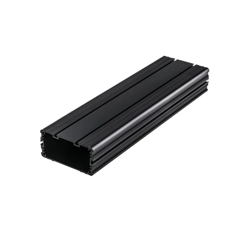 RS PRO Black Anodised Aluminium Instrument Case 40 mm Height, 81.4 mm Width, 285 mm Length 468-7471