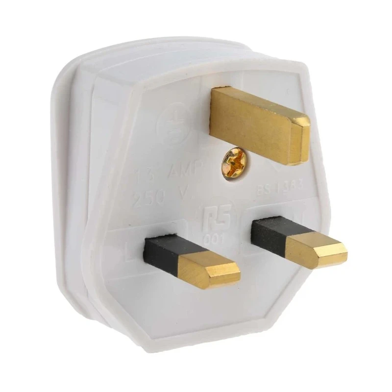 RS PRO 3A 250V UK Mains Plug White Cable Thermoplastic Urea Formaldehyde Clamp 490-009