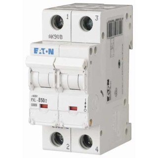 Eaton xPole Miniature Circuit Breaker 2-Pole 50A Type B 400V AC 48V DC 10 kA Breaking Capacity 236242 PXL-B50/2