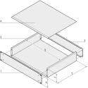 nVent SCHROFF Aluminium Front Handle for Use with 19 in Desktop Case 2U 20860-257