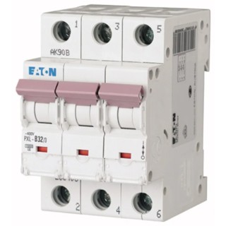 Eaton xPole PXL Miniature Circuit Breaker 3-Pole 32A Type D 400V AC 48V DC 10kA Breaking Capacity 236468 PXL-D32/3
