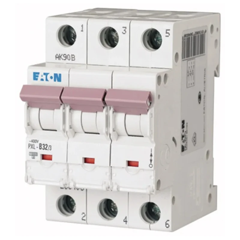 Eaton xPole PXL Miniature Circuit Breaker 3-Pole 32A Type D 400V AC 48V DC 10kA Breaking Capacity 236468 PXL-D32/3