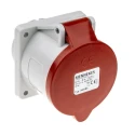MENNEKES Rated At 32A 400V IP44 Red Panel Mount Industrial Power Connector 3 Poles 7313 IP44