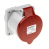 MENNEKES Rated At 32A 400V IP44 Red Panel Mount Industrial Power Connector 3 Poles 7313 IP44