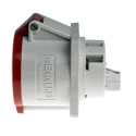 MENNEKES Rated At 32A 400V IP44 Red Panel Mount Industrial Power Connector 3 Poles 7313 IP44