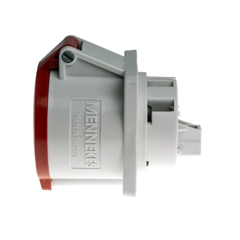 MENNEKES Rated At 32A 400V IP44 Red Panel Mount Industrial Power Connector 3 Poles 7313 IP44