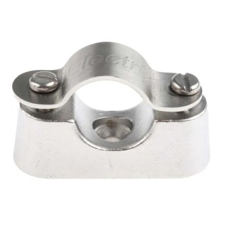 RS PRO Silver 316 Stainless Steel Cable Clip, 20 mm Max. Bundle Diameter, Screw Fixing 471-1300