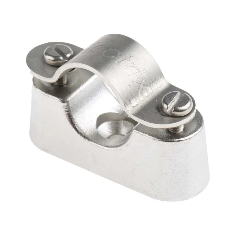 RS PRO Silver 316 Stainless Steel Cable Clip, 20 mm Max. Bundle Diameter, Screw Fixing 471-1300