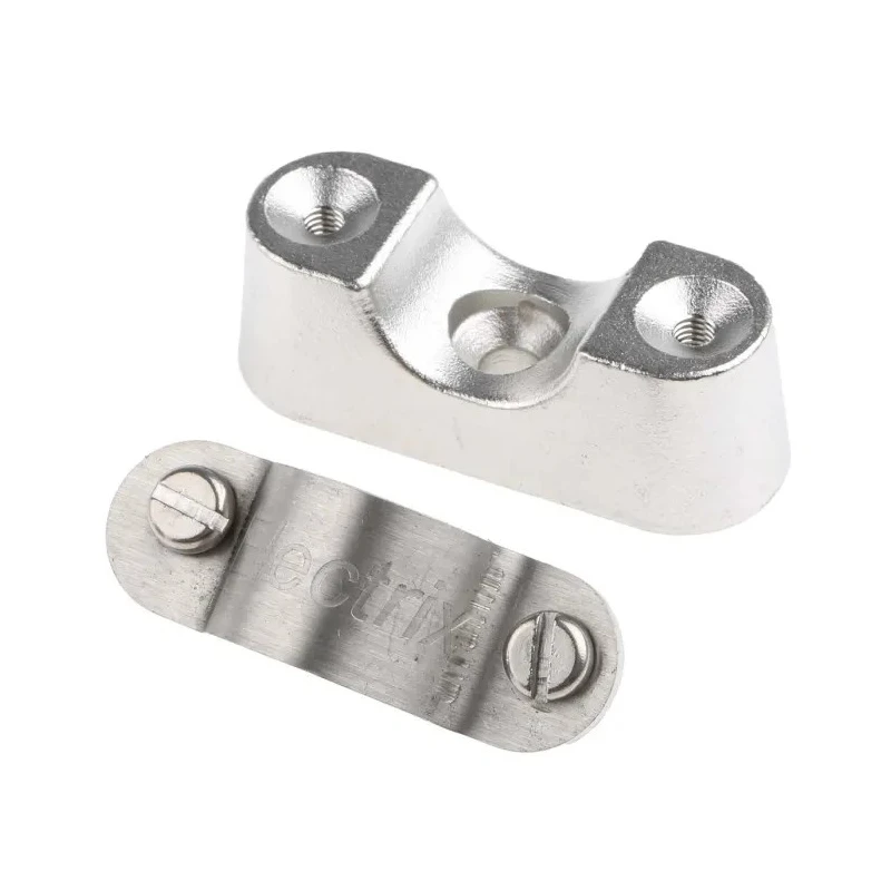 RS PRO Silver 316 Stainless Steel Cable Clip, 20 mm Max. Bundle Diameter, Screw Fixing 471-1300