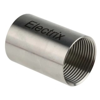 Alp Manufacturing Conduit Satin Conduit Fitting 25 mm Nominal Size 1.5 mm Thread Pitch 316 Stainless Steel Silver 471-1350