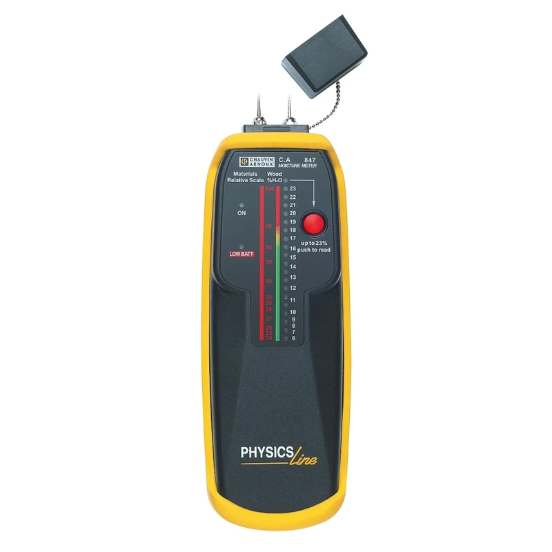 Chauvin Arnoux Moisture Meter CA 847, LED Display, Battery-Powered, 0°C to 50°C Operating Temperature P01156302Z