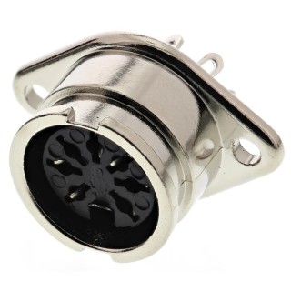 RS PRO 7 Pole Straight Standard DIN Socket, Bayonet Locking, 1A, 100V AC, Chassis Mount, Female 490-911
