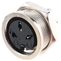 RS PRO 3 Pole Straight Standard DIN Socket 4A 100V AC Screw Panel Mount Female 490-888