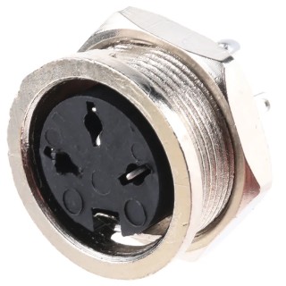 RS PRO 3 Pole Straight Standard DIN Socket 4A 100V AC Screw Panel Mount Female 490-888