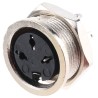 RS PRO 3 Pole Straight Standard DIN Socket 4A 100V AC Screw Panel Mount Female 490-888
