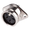 RS PRO 3 Pole Straight Miniature DIN Socket, 1A, 100V AC, Bayonet Locking, Chassis Mount Female 490-961
