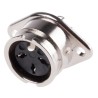 RS PRO 3 Pole Straight Miniature DIN Socket, 1A, 100V AC, Bayonet Locking, Chassis Mount Female 490-961