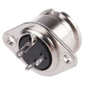 RS PRO 3 Pole Straight Miniature DIN Socket, 1A, 100V AC, Bayonet Locking, Chassis Mount Female 490-961