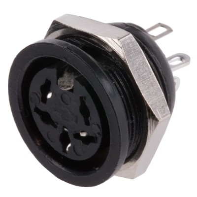 RS PRO 5 Pole Straight Standard DIN Socket Panel Mount Female 4A 100V ac 490-923
