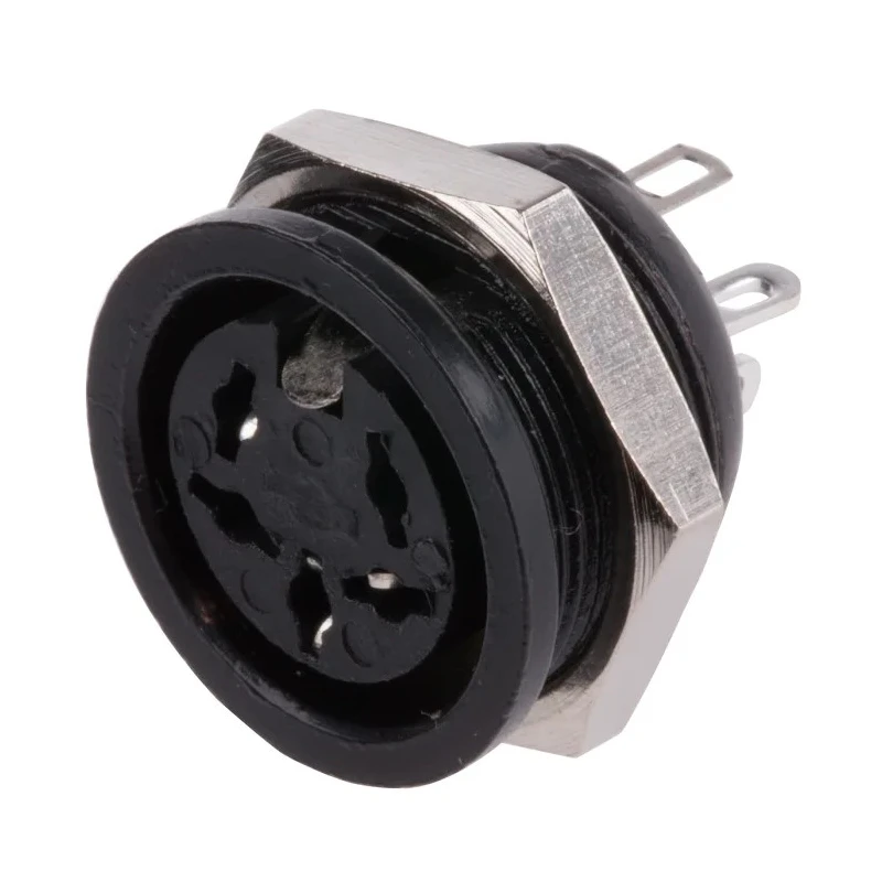 RS PRO 5 Pole Straight Standard DIN Socket Panel Mount Female 4A 100V ac 490-923