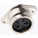 RS PRO 4 Pole Straight Standard DIN Socket, Bayonet Locking, Chassis Mount Female, 4A, 100V AC 490-967