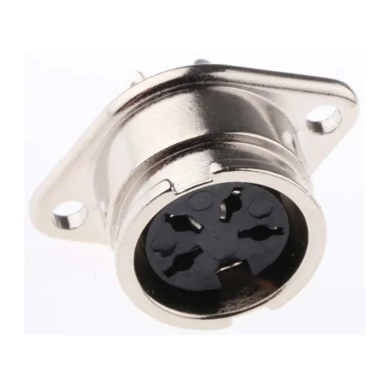 RS PRO 4 Pole Straight Standard DIN Socket, Bayonet Locking, Chassis Mount Female, 4A, 100V AC 490-967