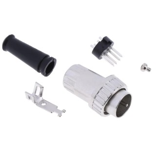 RS PRO 5 Pole Straight Standard DIN Plug, Bayonet, Cable Male, 1A, 100V ac 491-011