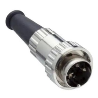 RS PRO 3 Pole Straight Standard DIN Plug 1A 100V AC Bayonet Cable Male 491-005