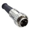 RS PRO 3 Pole Straight Standard DIN Plug 1A 100V AC Bayonet Cable Male 491-005