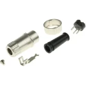 RS PRO 3 Pole Straight Standard DIN Plug 1A 100V AC Bayonet Cable Male 491-005