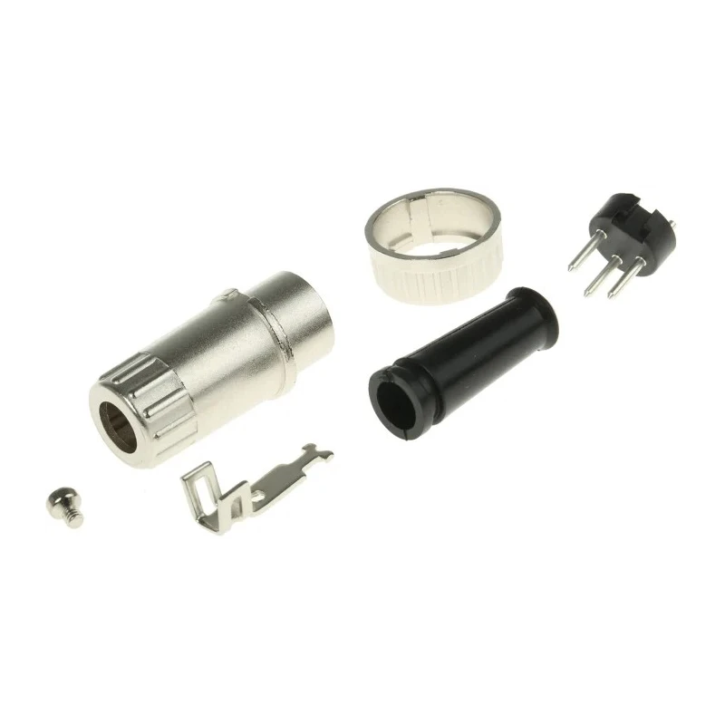 RS PRO 3 Pole Straight Standard DIN Plug 1A 100V AC Bayonet Cable Male 491-005