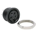 RS PRO 4 Pole Straight Standard DIN Socket 4A 100V AC Screw Panel Mount Female 490-973