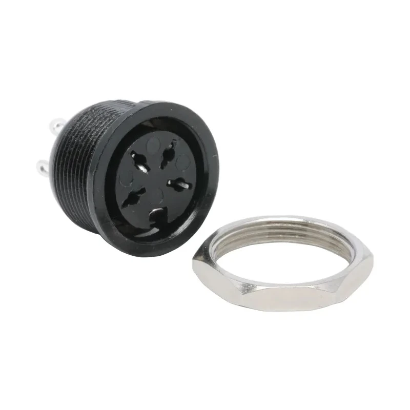 RS PRO 4 Pole Straight Standard DIN Socket 4A 100V AC Screw Panel Mount Female 490-973