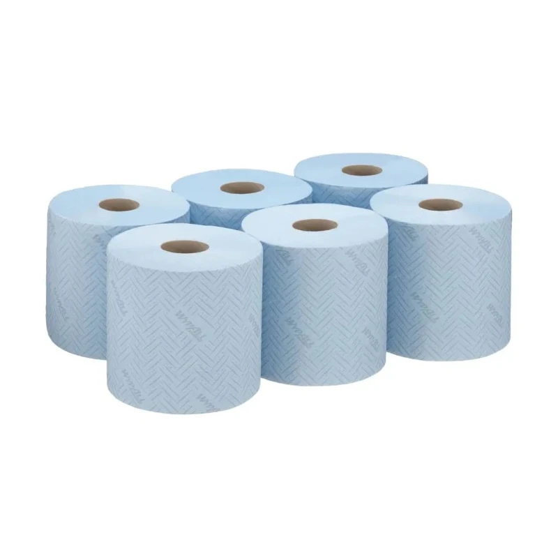WYPALL L10 General Clean Blue Centrefeed Paper Towel Roll 185 x 380 mm 1 Ply 6 Rolls x 630 Sheets 7494