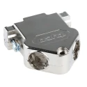 TE Connectivity AMPLIMITE HD-20 Series Gadolinium Zinc Alloy Angled D-Sub Backshell 15 Way Strain Relief 1534807-1