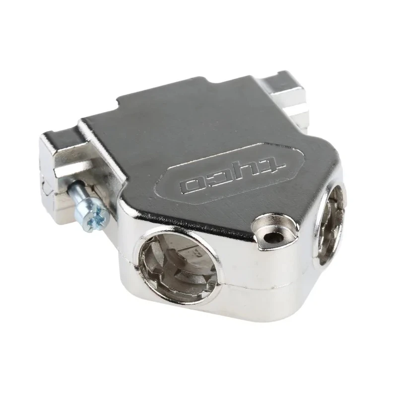 TE Connectivity AMPLIMITE HD-20 Series Gadolinium Zinc Alloy Angled D-Sub Backshell 15 Way Strain Relief 1534807-1