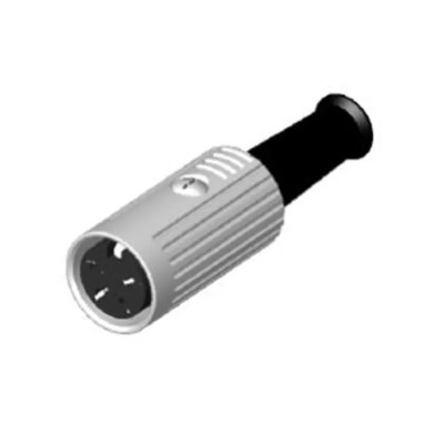 RS PRO 4 Pole Straight Standard DIN Socket 4A 100V AC Push Lock Cable Female 491-077