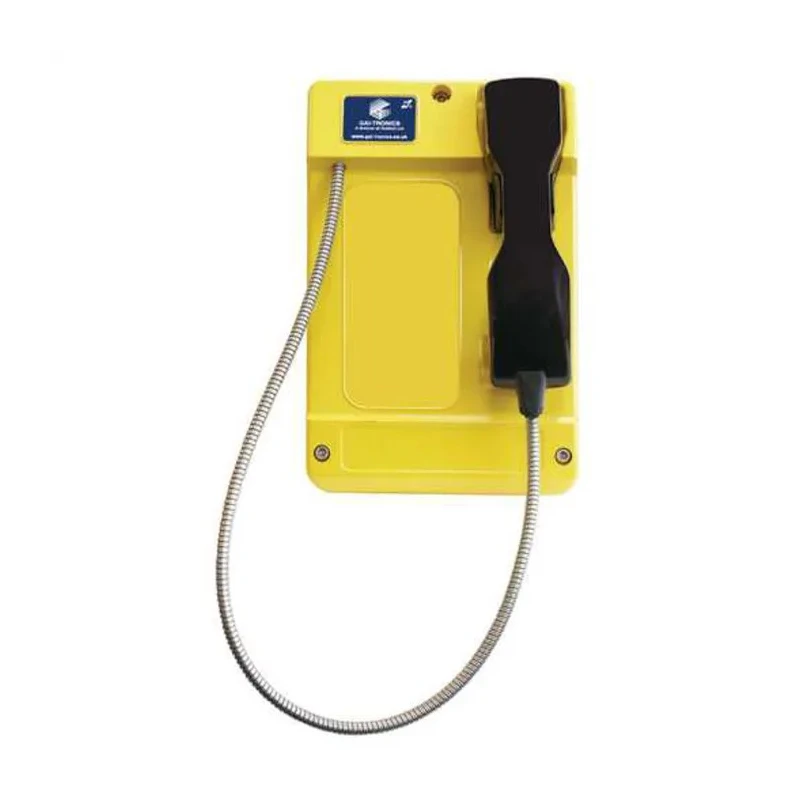 Gai-Tronics Commander Corded Wall-Mount Analogue Telephone, Black and Yellow, Model 225-02-0040-212