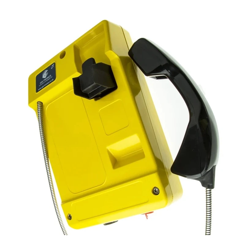 Gai-Tronics Commander Corded Wall-Mount Analogue Telephone, Black and Yellow, Model 225-02-0040-212