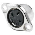 RS PRO 3 Pole Straight Standard DIN Socket, 4A, 100V AC, Push Lock, Chassis Mount Female 491-083