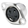 RS PRO 3 Pole Straight Standard DIN Socket, 4A, 100V AC, Push Lock, Chassis Mount Female 491-083