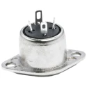 RS PRO 3 Pole Straight Standard DIN Socket, 4A, 100V AC, Push Lock, Chassis Mount Female 491-083