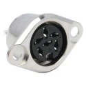 RS PRO 6 Pole Straight Standard DIN Socket, 4A, 100V AC, Push Lock Chassis Mount Female 491-116