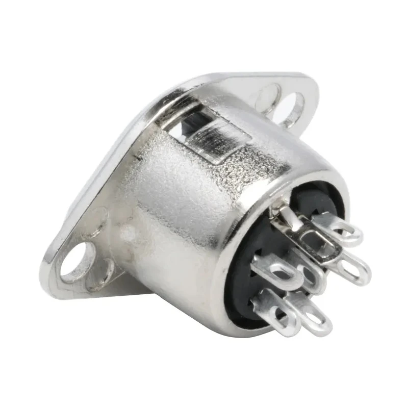 RS PRO 6 Pole Straight Standard DIN Socket, 4A, 100V AC, Push Lock Chassis Mount Female 491-116