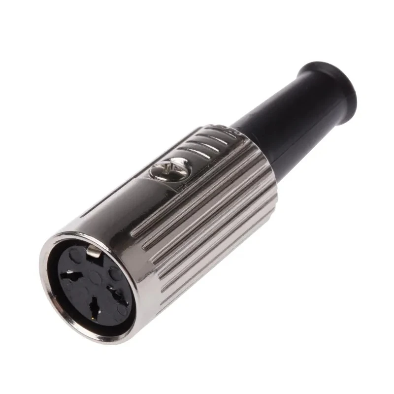 RS PRO 3 Pole Straight Standard DIN Socket 4A 100V AC Push Lock Cable Female 491-071
