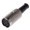 RS PRO 3 Pole Straight Standard DIN Socket 4A 100V AC Push Lock Cable Female 491-071