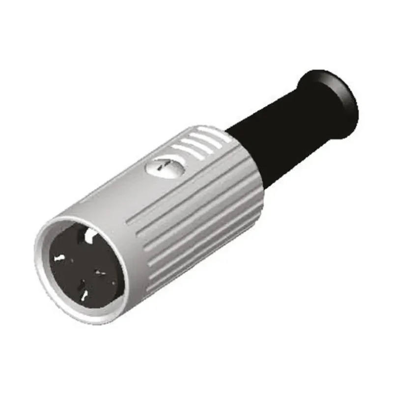 RS PRO 3 Pole Straight Standard DIN Socket 4A 100V AC Push Lock Cable Female 491-071