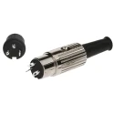 RS PRO 3 Pole Straight Standard DIN Socket 4A 100V AC Push Lock Cable Female 491-071