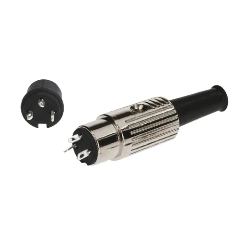 RS PRO 3 Pole Straight Standard DIN Socket 4A 100V AC Push Lock Cable Female 491-071