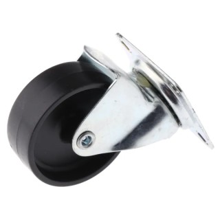 Tente Swivel Castor, 25 kg Load Capacity, 43 mm Polypropylene Wheel Diameter, Swivel Rotation, Model 1010POO043P40